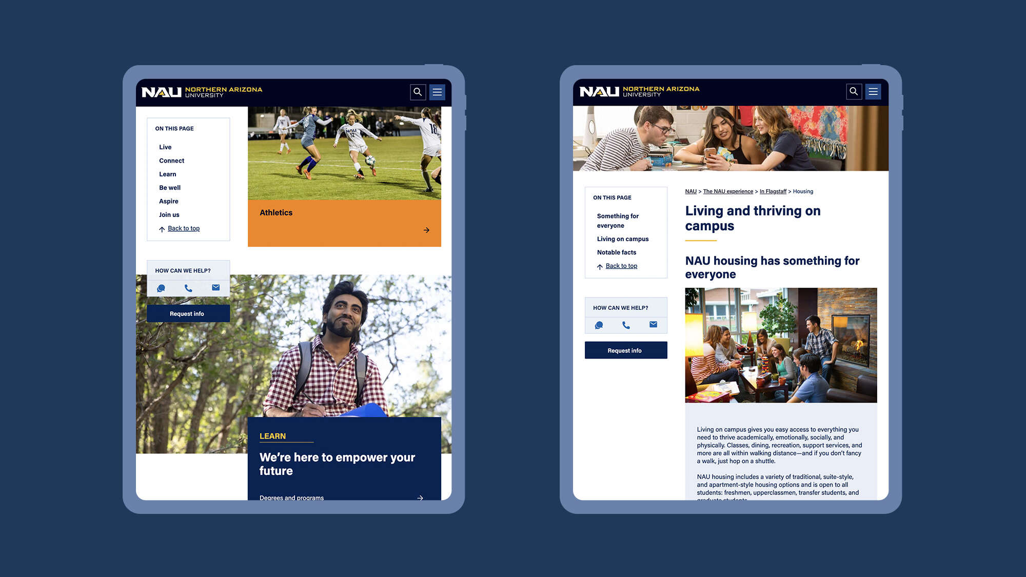 2 iPads: Athletics-Learn, Living and thriving on campus