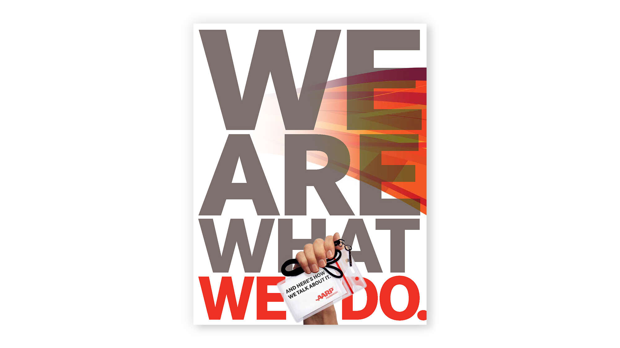 Message brochure cover - We Are What We Do