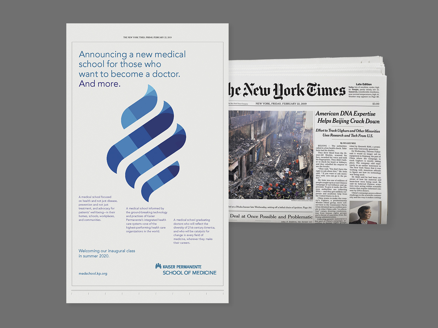 NYTimes print ad: Announcement