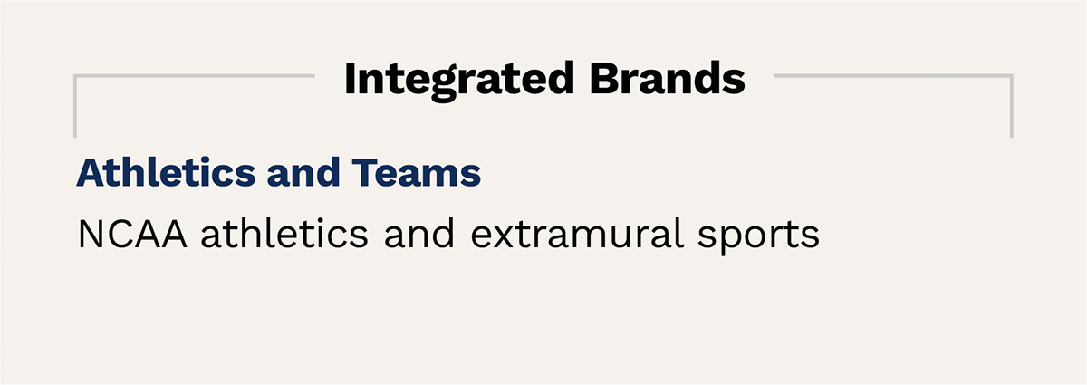 Unit logos–Endorsed Integrated brands