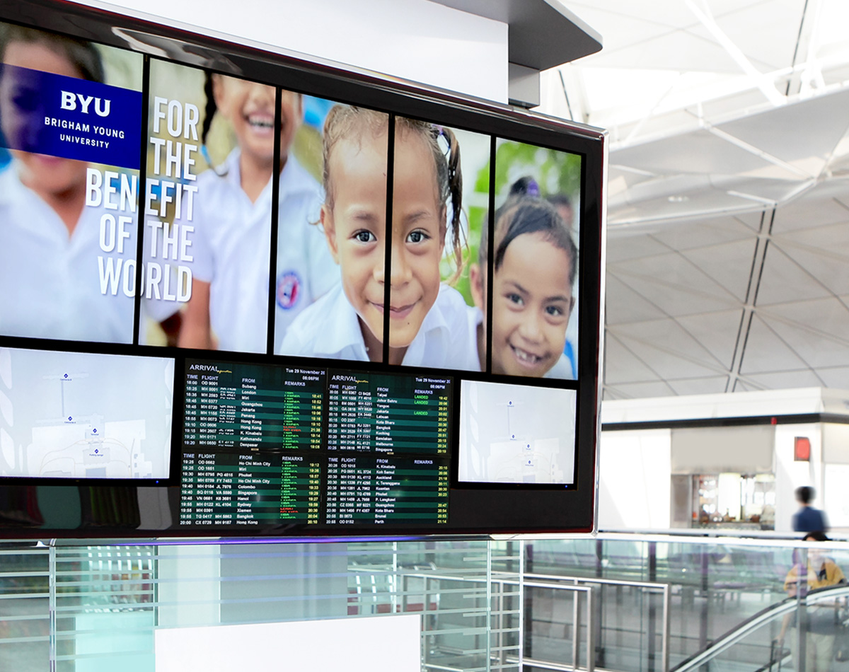 Airport backlit media